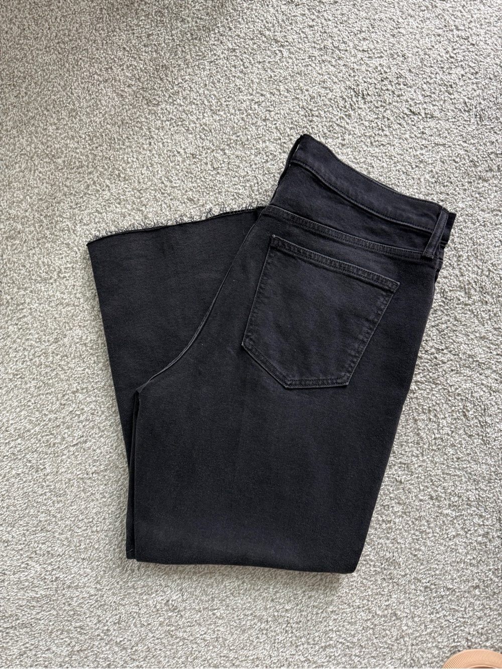 GAP black jeans- high rise, kick fit
